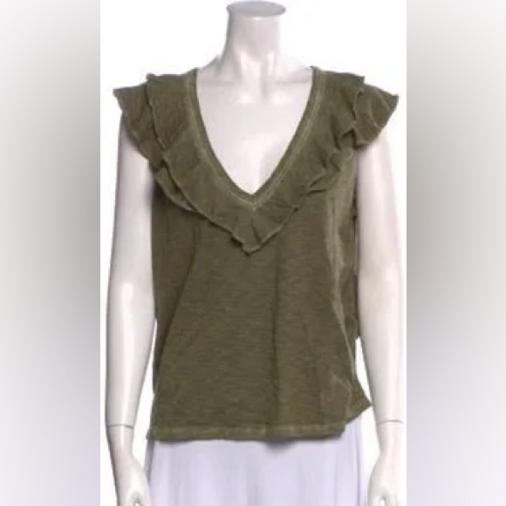 Veronica Beard Ellerie Ruffled Top